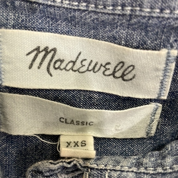 Madewell Chambray Classic Ex-Boyfriend Shirt in Mazzy Wash Size‎ XXS - Picture 4 of 12